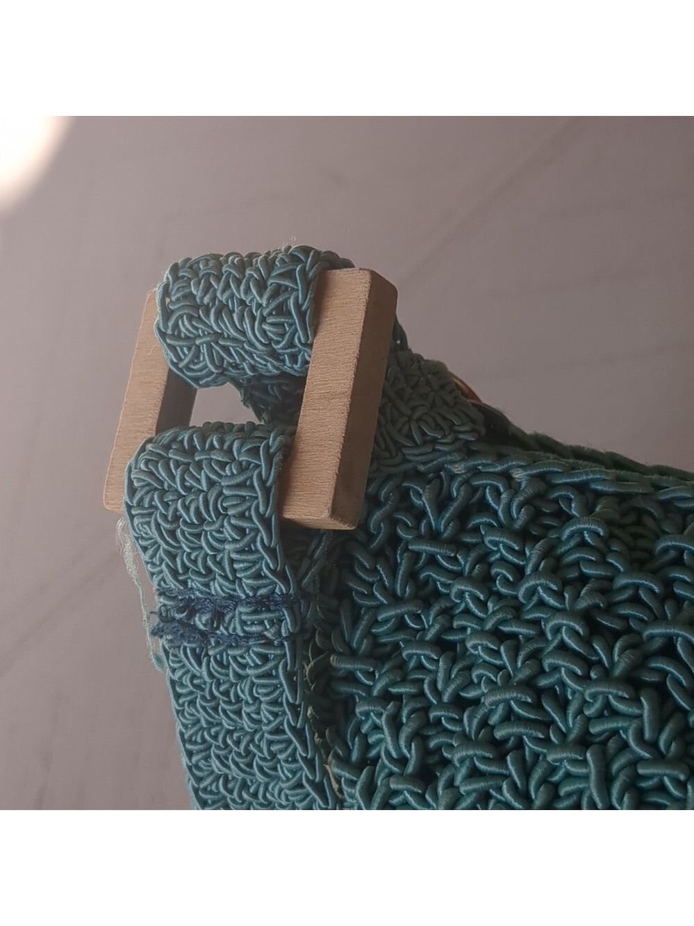 Liz Claiborne WomensCasualClassics TurquoiseCrocheted Purse Bag ❤️ - Picture 4 of 8